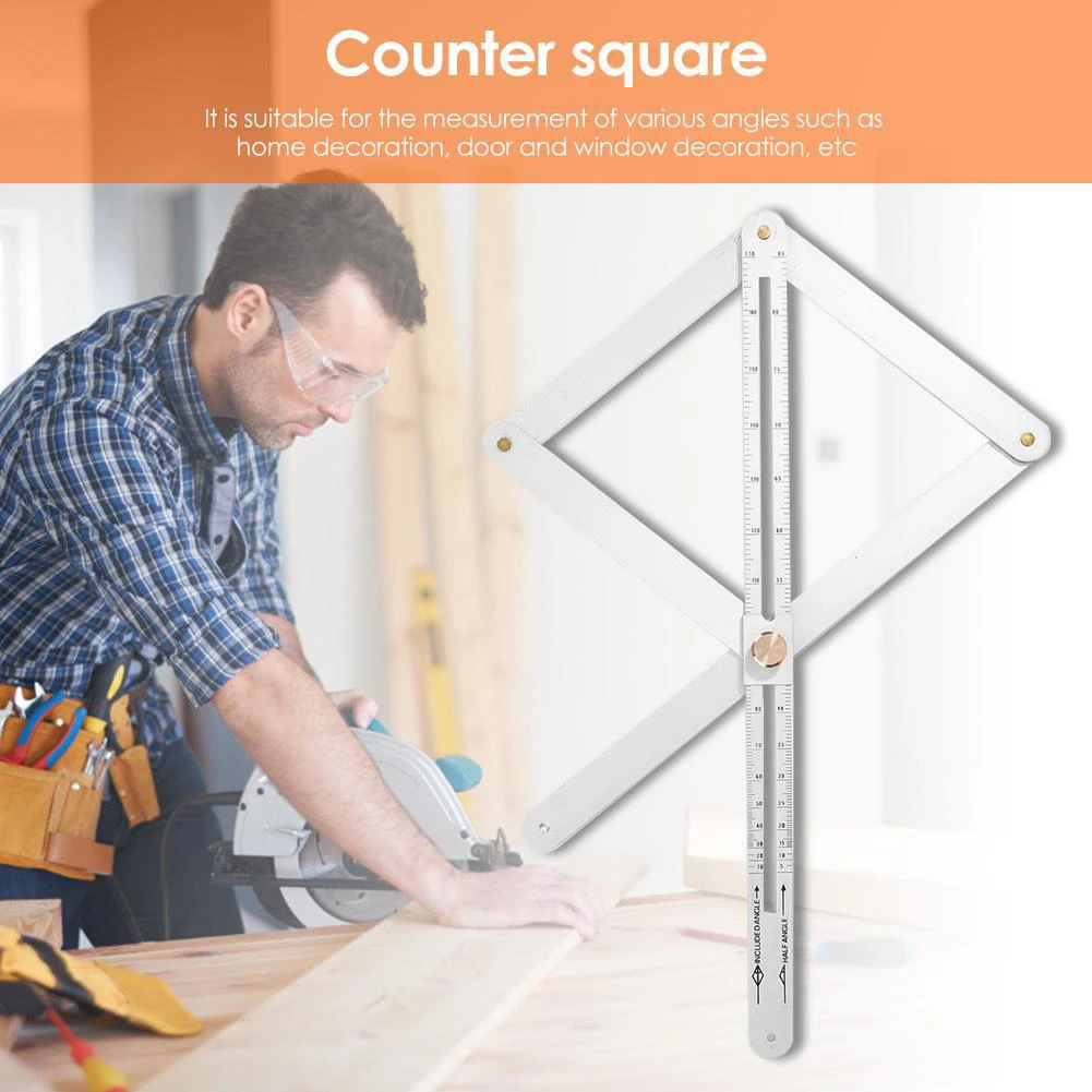 Aluminum Alloy Angle Protractor Premium Corner Angle Finder with Scales for Carpenters Woodworking