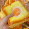 Big Fried Egg Toast Squishy Slow Rising Big Thick Egg Bread Squishy Slow Rebound Squeeze Toy Anti Stress Release Hand Relax Toy 5