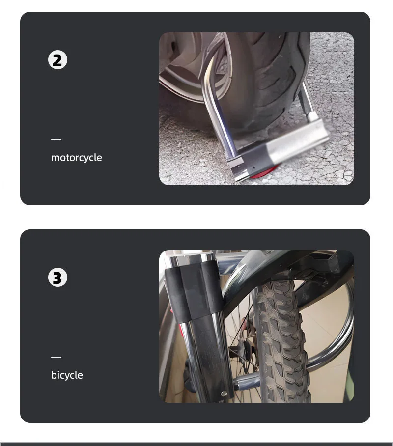 conveniente e bloqueio de bicicleta, bloqueio de feixe sólido