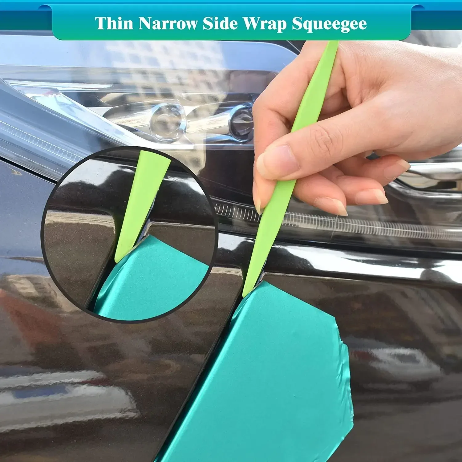 Car Wrap Tool Kit Vinyl Micro Stick Squeegee Window Tinting Corner Scraper Curves Slot Tucking Gap Film Cutter 3Pcs