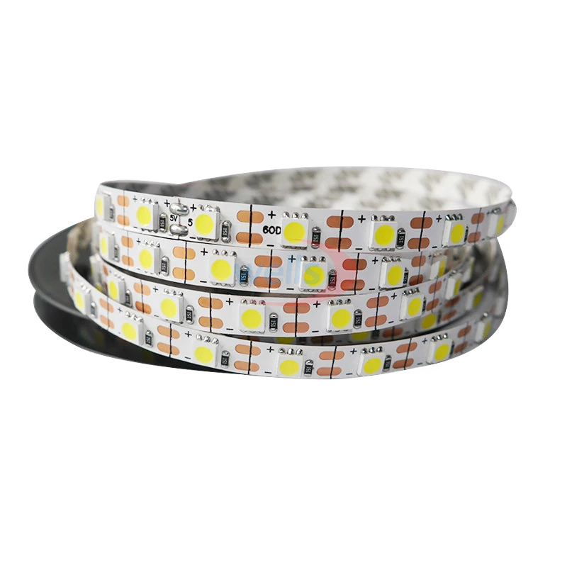 

СВЕТОДИОДНАЯ лента SMD 5050, 5 в постоянного тока, 5 м, 10 мм, 60 светодиодов/м