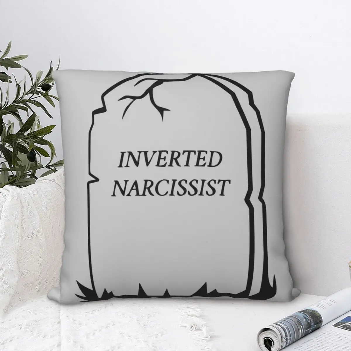 

Ground Gravestone Square Pillowcase Polyester Pillow Cover Velvet Cushion Decor Comfort Throw Pillow For Home Car