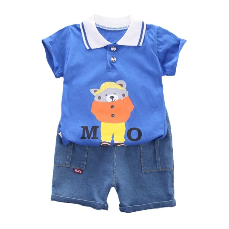 

New Summer Baby Boys Clothes Suit Children T-Shirt Shorts 2Pcs/Set Fashion Kids Outfits Toddler Casual Costume Infant Tracksuits
