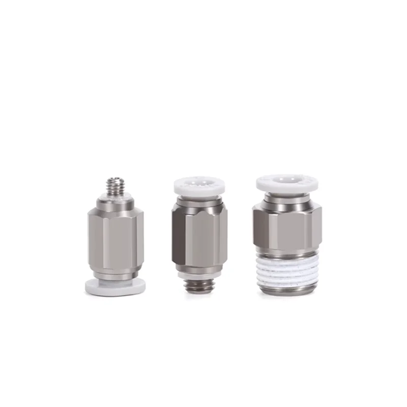5PCS 3mm-6mm M3-M6 1/8" BSP Male White Elbow Straight Hose Tube One Touch Air Pneumatic Push In Quick Pipe Fitting pipe fitting hose pipe fitting
