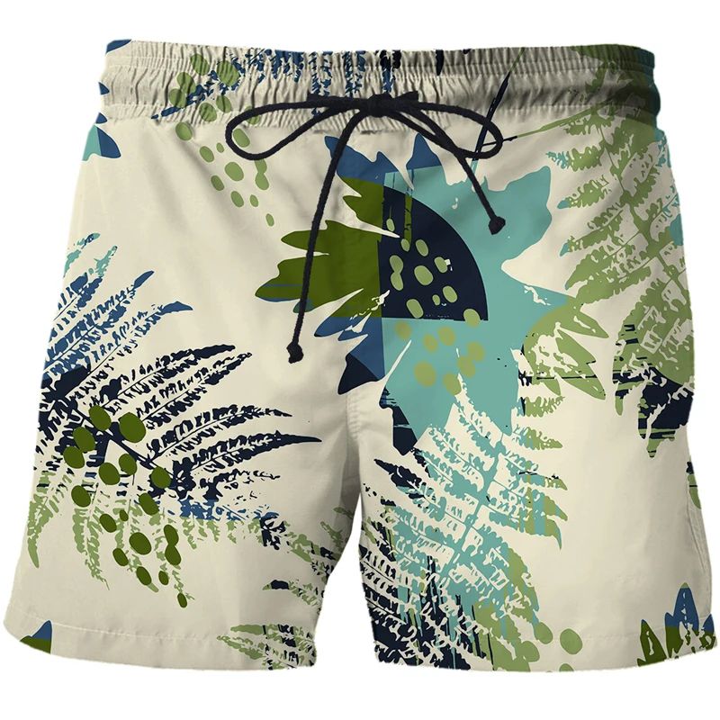 Shorts 2022 high quality polyester fabric men and women cool Jungle Leaves 3D printed shorts loose casual beach summer shorts mens casual summer shorts