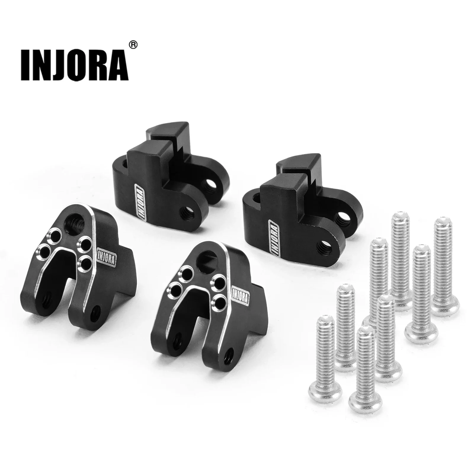 Injora Cnc Alluminio Stock Shock Mount Altezza Lift Kit Per 1/18 Rc Crawler Trx4M Defender Bronco Upgrade