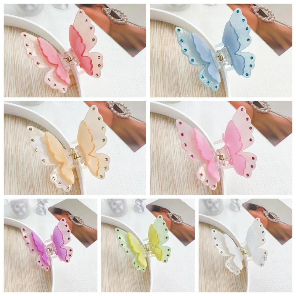 

Заколка для волос с животными, бабочками, когтями для волос, акриловая заколка-бабочка в Корейском стиле, зажим для волос с бабочкой для студентов