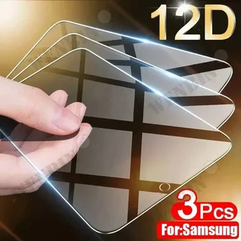 3 Pcs Tempered Glass For Samsung S26 S25 S24 S23 S22 Ultra Plus A57 A56 A37 A36 A17 A16 Screen Protector Full Protective Glass 1