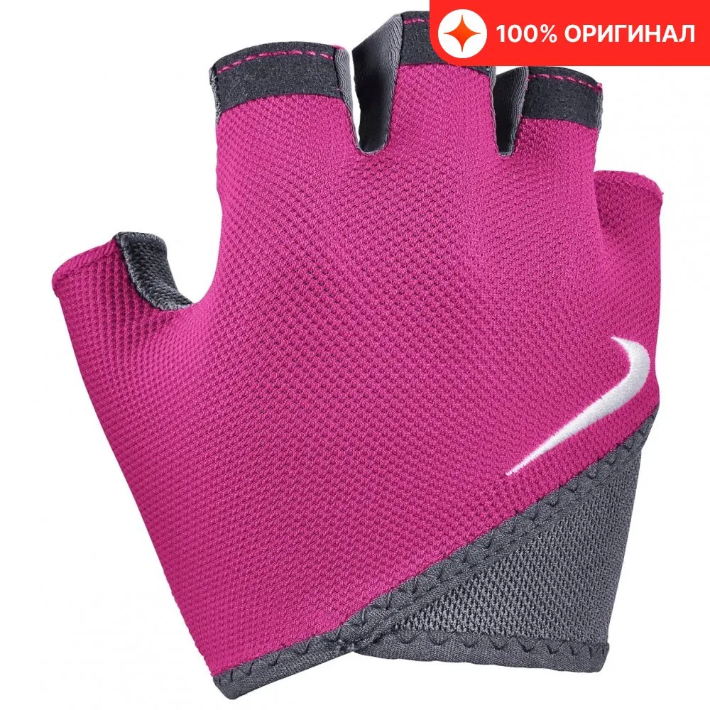 NIKE WOMEN'S GYM ESSENTIAL FITNESS GLOVES перчатки для фитнеса розовый темно-серый белый. | Спорт и