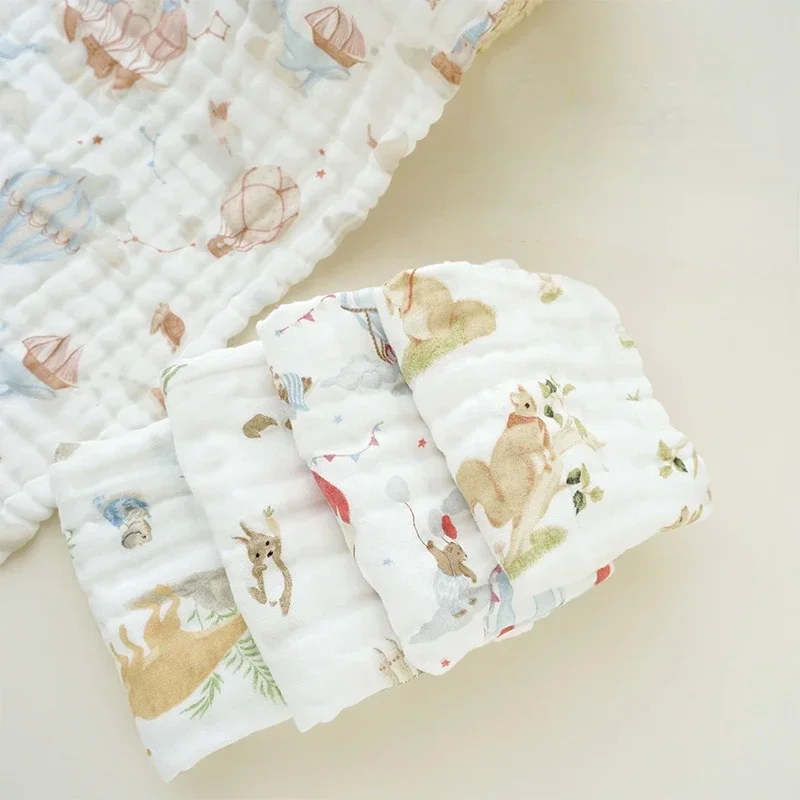 Baby Face-Towel 6 Layer Soft Cotton Burp Cloths Newborn Saliva Towels Children's Bath Accessories Drool-Towel Children's Towels