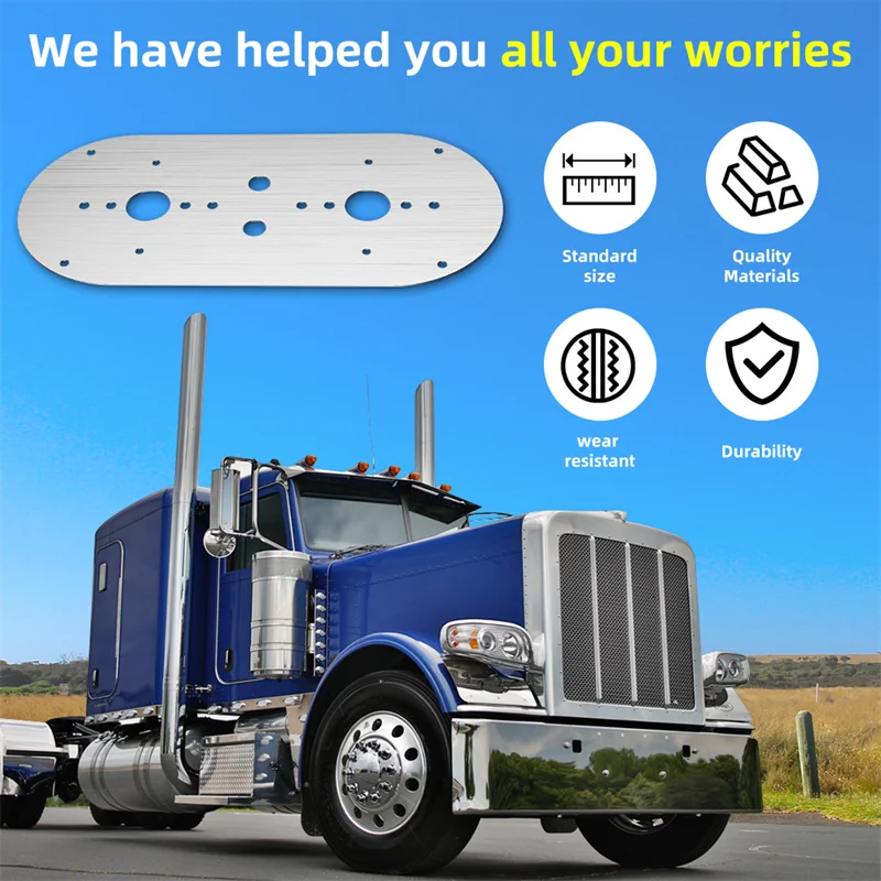 Truck Above Door Dual Watermelon Plate For Peterbilt 359/379/389 Kenworth W900L