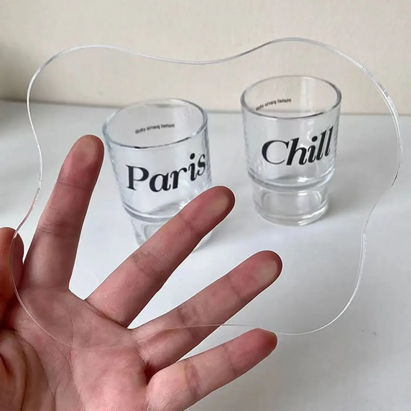 1pc Acrylic Coaster Creative Nordic Style Dining Table Decorations