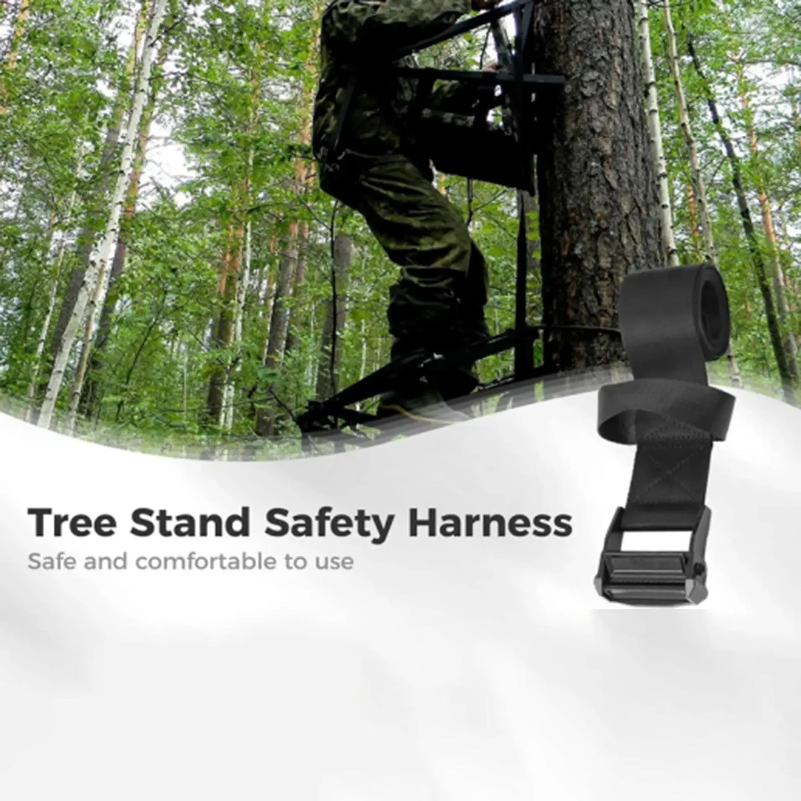 Fall Protection Tree Strap Tree Stand Hunting Harness for Abseiling Rescuing