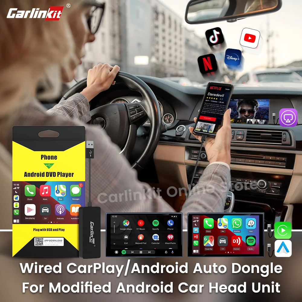 dynasti flydende audition Carlinkit For Apple Carplay Dongle Usb Android Auto Mirrorlink For Refit  Android System Airplay Navigation Player Smart Link Box - Car Radios -  AliExpress