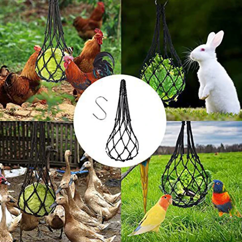 Poultry Feeder Chicken Vegetable Net Bag For Hen Goose poultry feeder