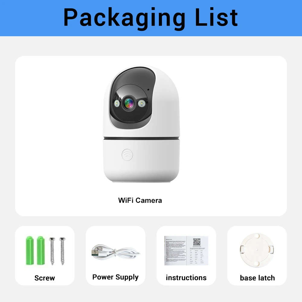 5MP Wifi IP Camera iCsee Smart Home Auto Tracking RJ45 5MP Full Night Vision Network Wireless CCTV Video Baby Security Camera 5