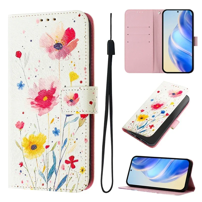 Leather Wallet Cover with Artistic Design