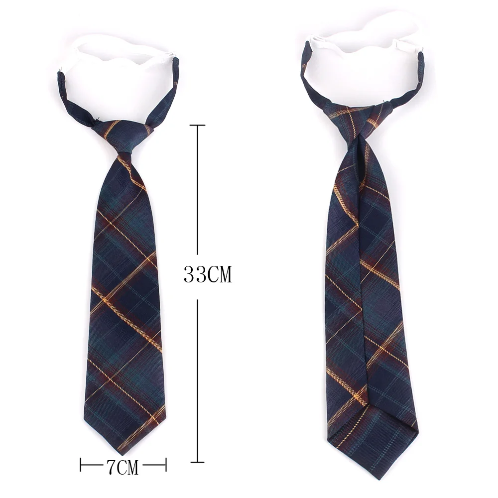 Skinny Ties For Men Women Casual Plaid Necktie Suits Boys Girls Ties Slim Men Necktie Gravatas Simple Lazy person Student Tie Neck ties