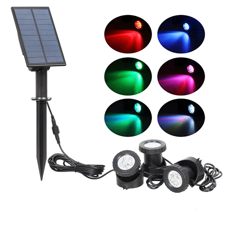 submersible led pool lights Solar Led Swimming Pool Light Underwater Light RGB Submersible Led Lights Pool Accessories Outdoor Solar Spotlights Garden Decor boatpluglight Underwater Lights