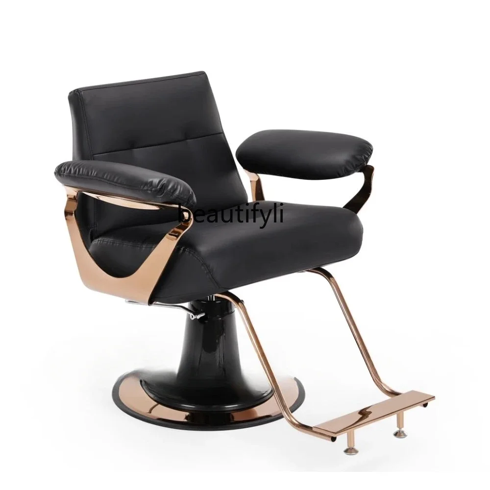 

High-End Barber Shop Chair Hair Cutting Stool Hair Salon Lifting Hot Dyeing Chair Simple Seat