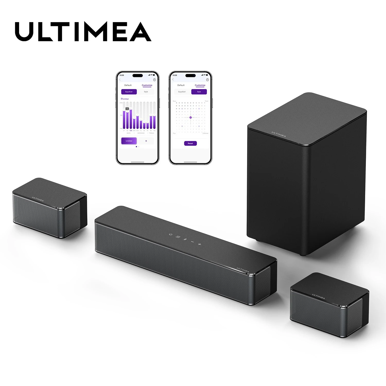 ULTIMEA 5.1 バーチャル サラウンド サウンドバー、3D