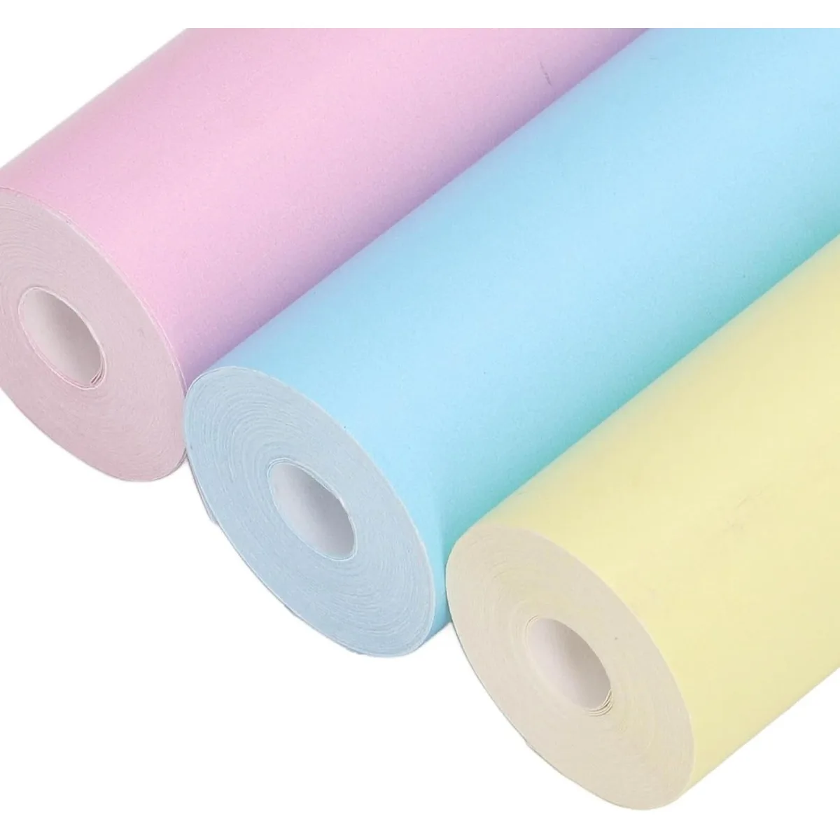 Thermal Printer Paper Rolls Colorful Portable Mini Thermal Print Paper 57x25mm Yellow Blue Pink,Black Print on Multicolors
