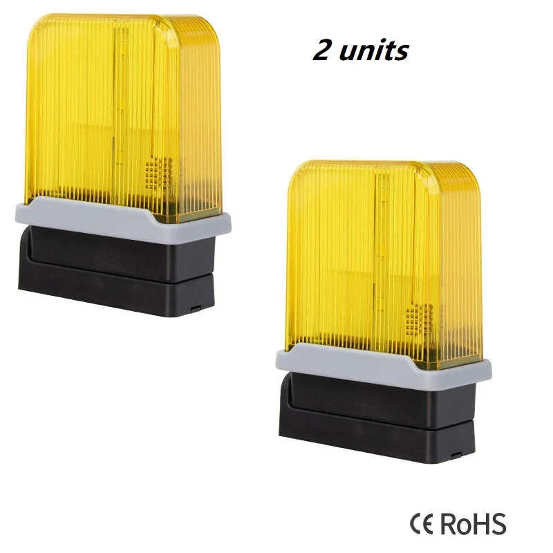 2개 12-265V LED 자동 차고 문 개폐기 모터 가정 안전 경고등 비상 점멸등 스트로브 램프