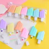 6 Pcs/Lot Cute Cartoon Highlighters School Office Stationery Students Drawing Supplies Kawaii Ice Cream Mini Paint Marker Pen 1