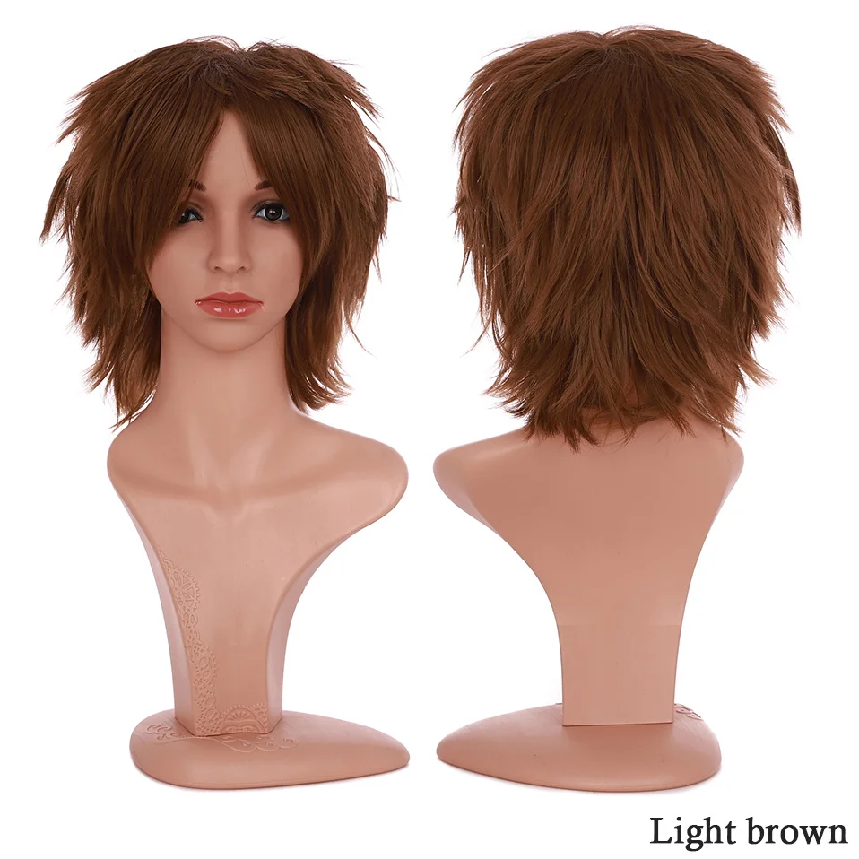 thumbnail image 1 of Peluca sintética BENIHAIR, peluca de cosplay, peluca de pelo corto blanco, rojo, verde, azul, rosa y amarillo, extensión de cabello falso para hombres y mujeres, peluca de fiesta, 1 of 5