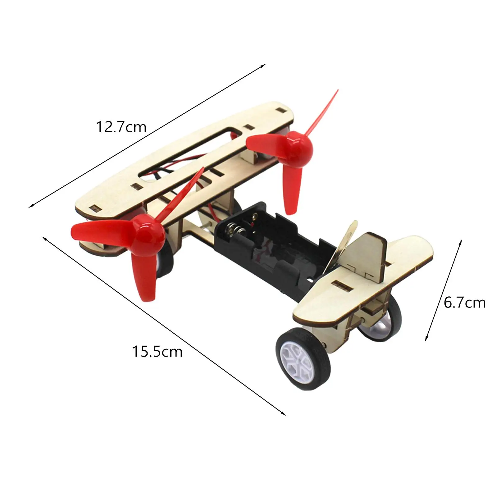 Wind Power Aircraft Electricity Model Fun Physical Scientific Experiment Set for Girls Boys Kids Children Ages 4-11 Years Old
