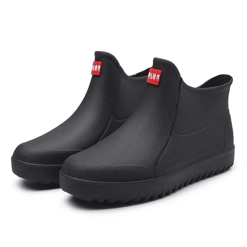 2023 Men's Rain Boots Waterproof Fishing Shoes Men Ankle Boots Non-slip  Kitchen Work Shoes Rubber