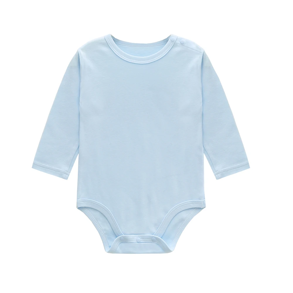 Newborn Baby Boys Girls abiti primaverili e autunnali abito in cotone solido Body neonato manica lunga abbigliamento da arrampicata borsa scoreggia Roupa