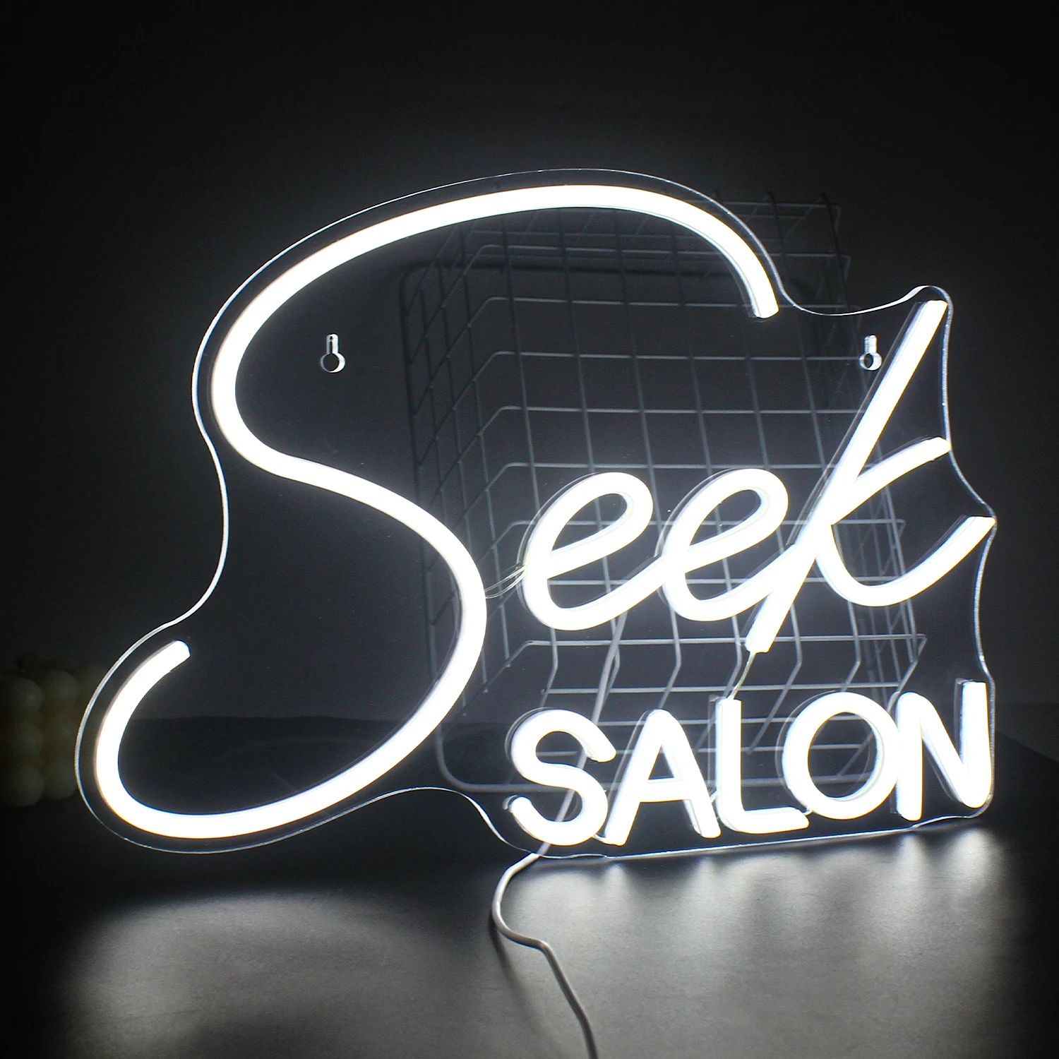 Seek Salon Neon Sign Room Neon Aesthetic Shop Home Bar Art Beauty Cave Wall Decoration Luminous LED Wall Decorative Light take a seat sweet cheeks led neon sign usb powered neon lights for beautyroom salon decor home party room home decoration gifts