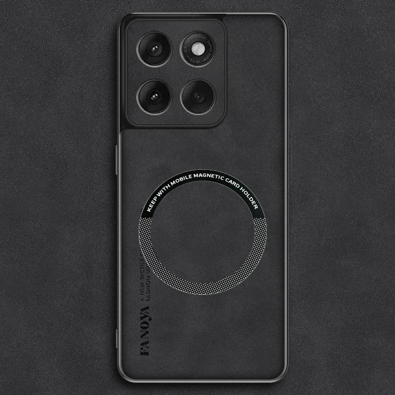Leather Soft Phone Case with Magnetic Protection Cover