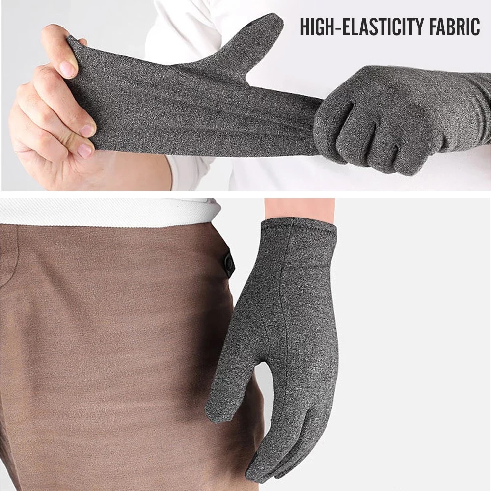 Full Finger Arthritis Gloves Compression Gloves for Women Men Hand Gloves Support and Warmth for Hands Finger Joint 1 Pair