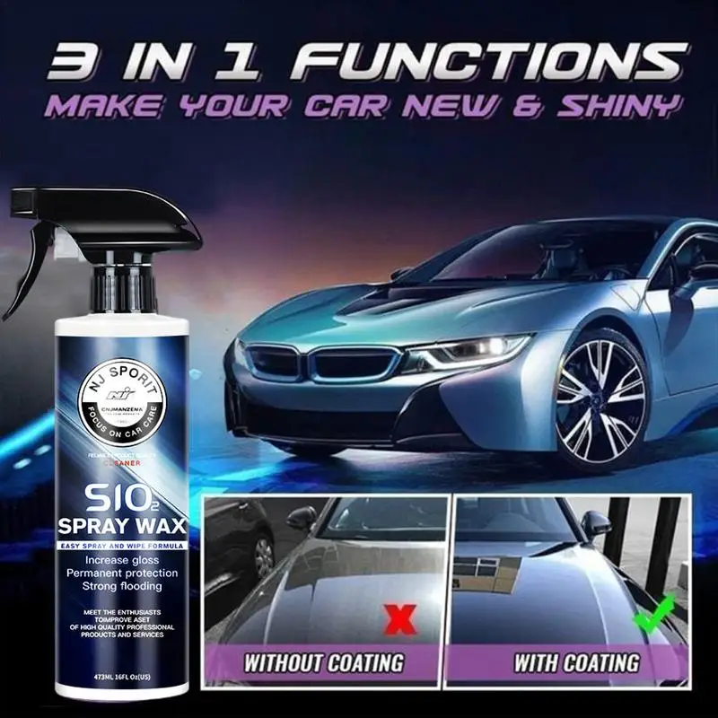 Ceramic Car Coating Nano Spray 473ml Carbon Polymer Protection Crystal