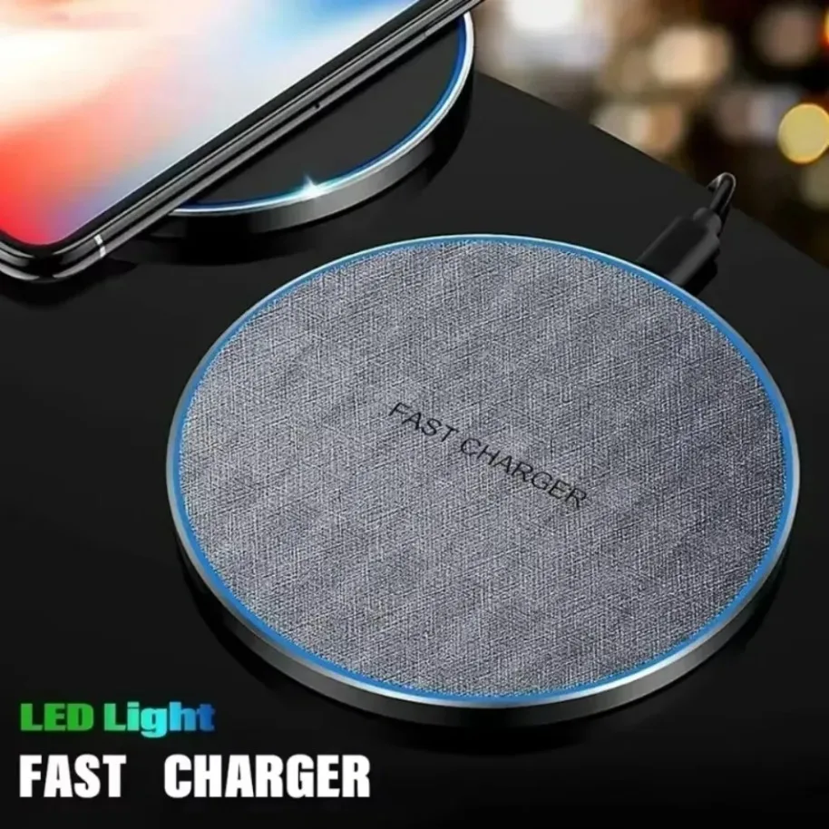 Wireless Charger Pad Mobile Phone Fast Charging Station Dock For iPhone 16 15 14 13 12 Pro Airpods Samsung S24 S23 S10 S9 Xiaomi