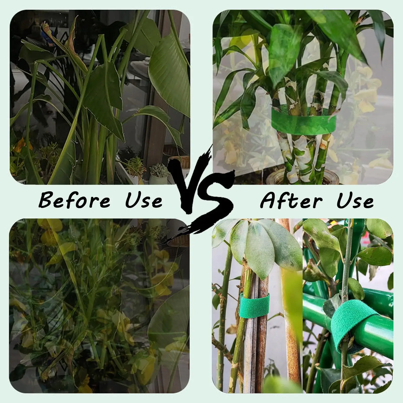 Plant Ties 5M Nylon Reusable Plant Hook Loop Ties Green Fastener Tape Bamboo Cane Wrap Support Home Garden Accessories