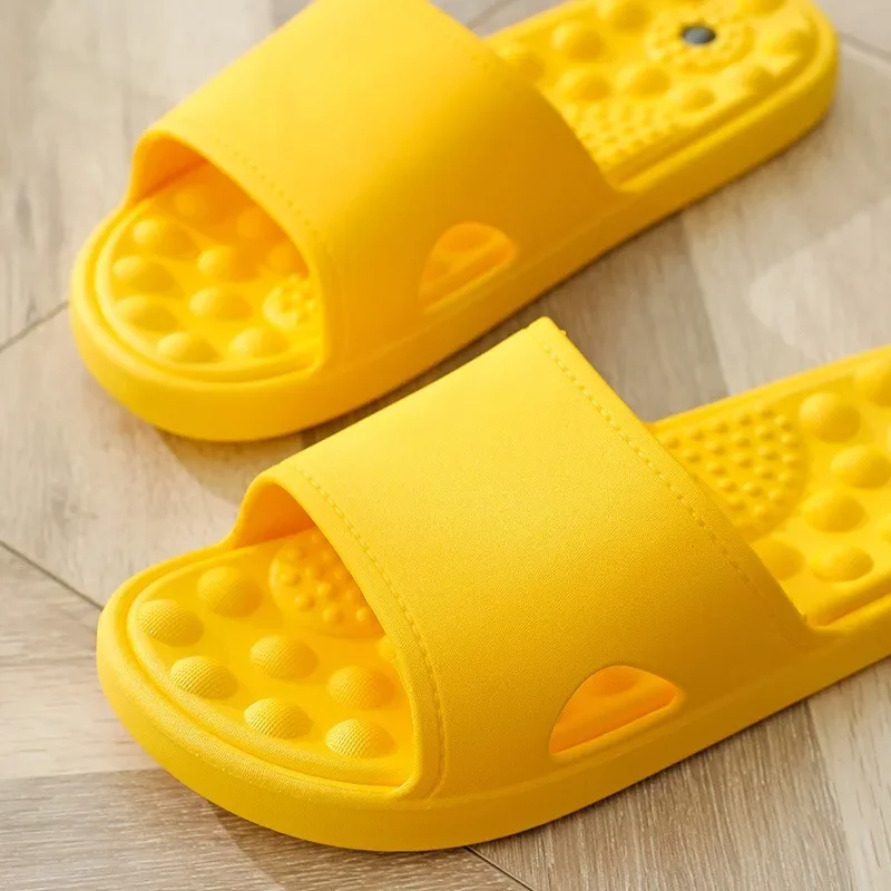 Slippers Women's Summer Home Couple Indoor Bath Non-slip Soft Bottom Cool Slippers Men's Massage Home Bathroom