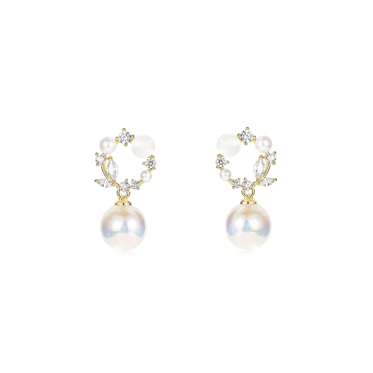 

Elegant Artificial Pearl Earrings Women's Light Luxury High-Grade Ear Studs Non-Piercing Ear Clip