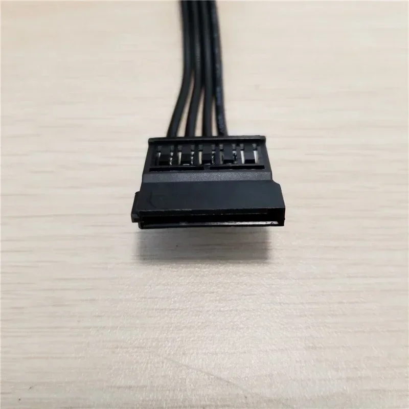 PC Computer Hard Drive 4Pin Female IDE Molex 1 to 5 SATA Splitter Adapter Converter Power Supply Cable Cord 18AWG Wire
