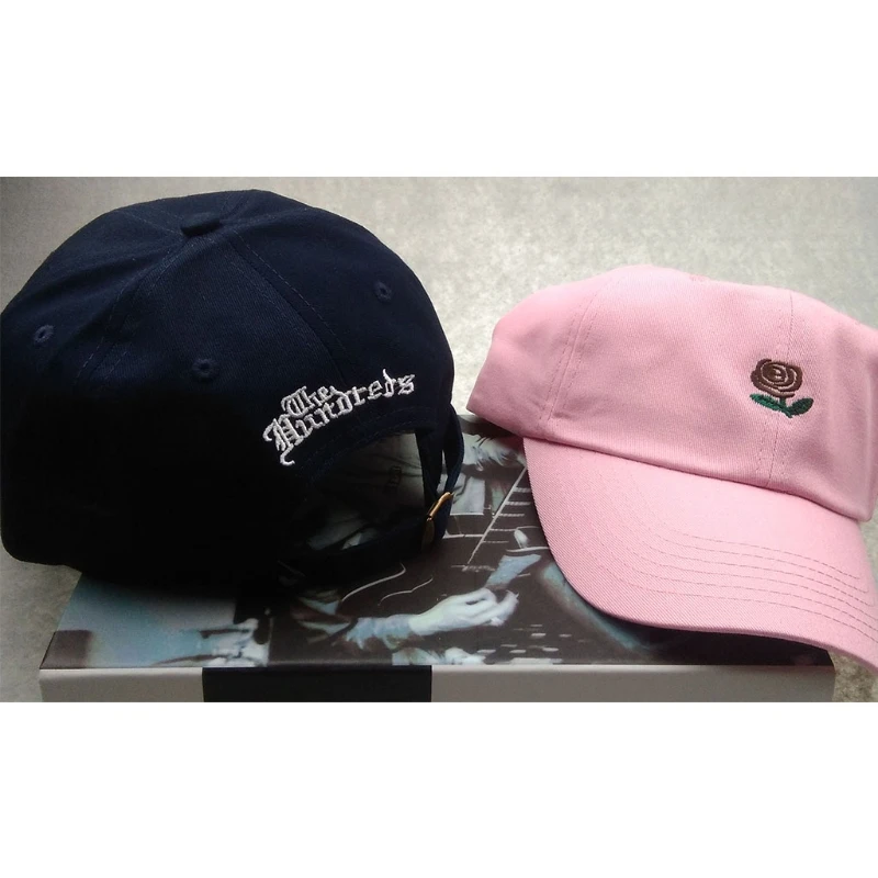 

YIYI Rose Embroidered Dad Hat Women Men Adjustable Cotton Floral Baseball Cap