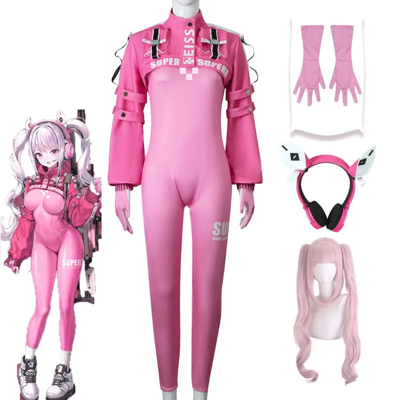 

NIKKE Alice Cosplay Costume The Goddess of Victory Alice Cosplay Wig Sexy Women Lovely Uniform Jumpsuit Jacket Coat Gloves