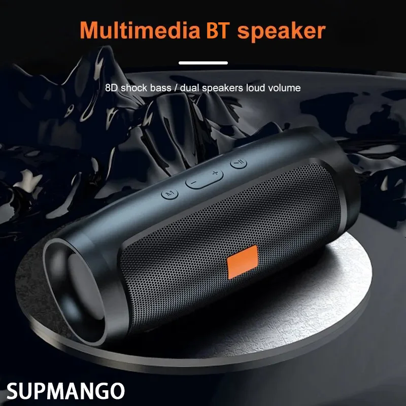 Portable BT Subwoofer Speaker Outdoor Stereo Surround Wireless Supports FM Radio TF Card