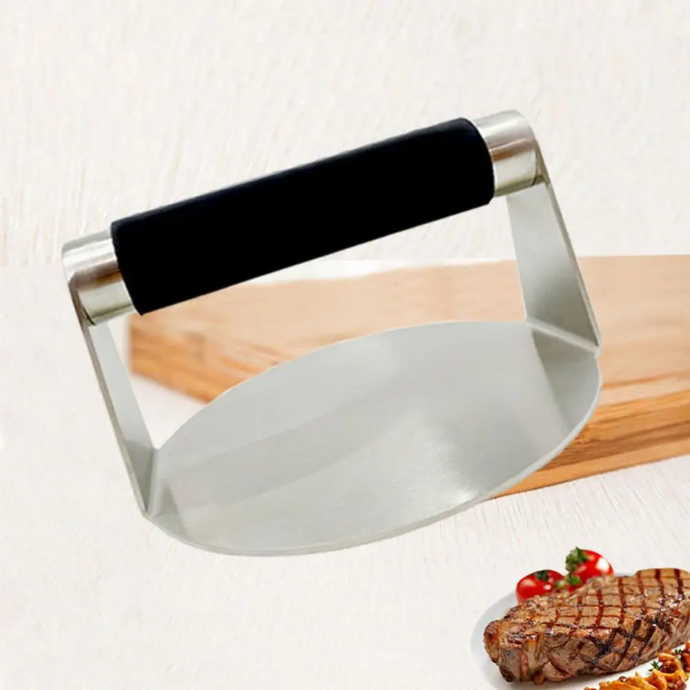 Stainless Steel Smash Burger Press Hamburger Patties Meat Masher Circular Meat Press Mold for Deli Meats Kitchen Accessories