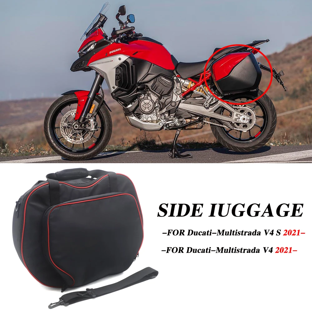2021 New Motorcycle Expandable Black Red Pannier Liners Bags Inner Bags For DUCATI MULTISTRADA