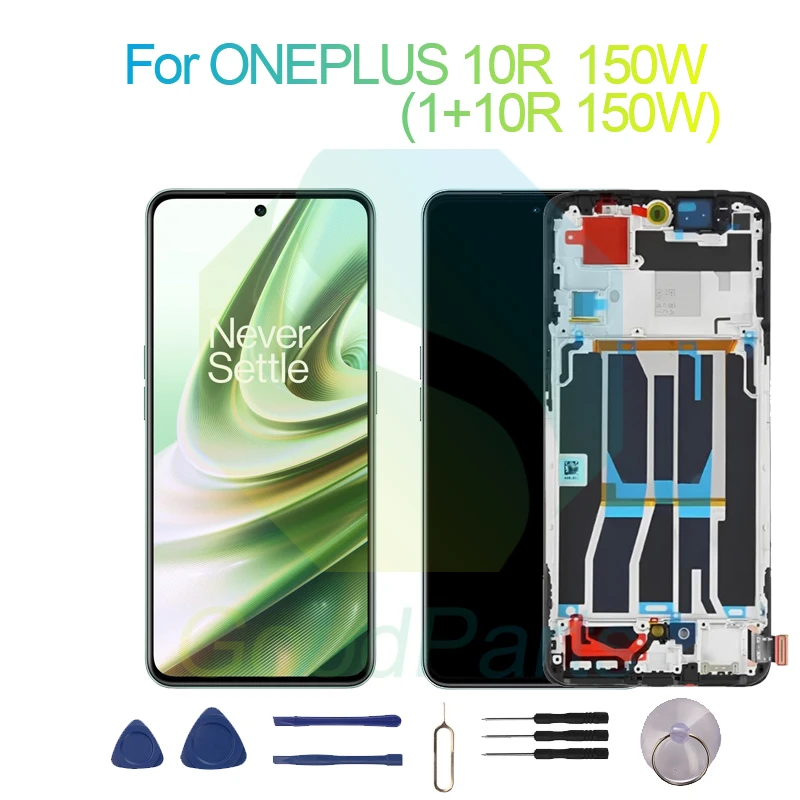 

Для ONEPLUS 10R 150 Вт замена экрана 2400*1080 1 + 10R 150 Вт ЖК сенсорный дигитайзер