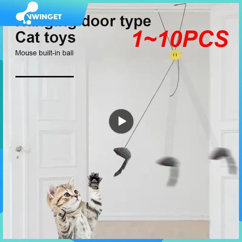

1 ~ 10 шт. игрушки для кошек, самовозбуждающаяся висячая дверь, выдвижная забавная кошка, веревка для царапин, мышь, Интерактивная игрушка, кошка-палочка, игрушки для домашних животных