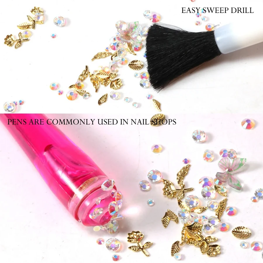 1/2Pcs Point Drill Crayon With Drill Nail Nail Multi Function Point Drill Unloading Tool Nail Point Drill Finger Nail Clip Set 4