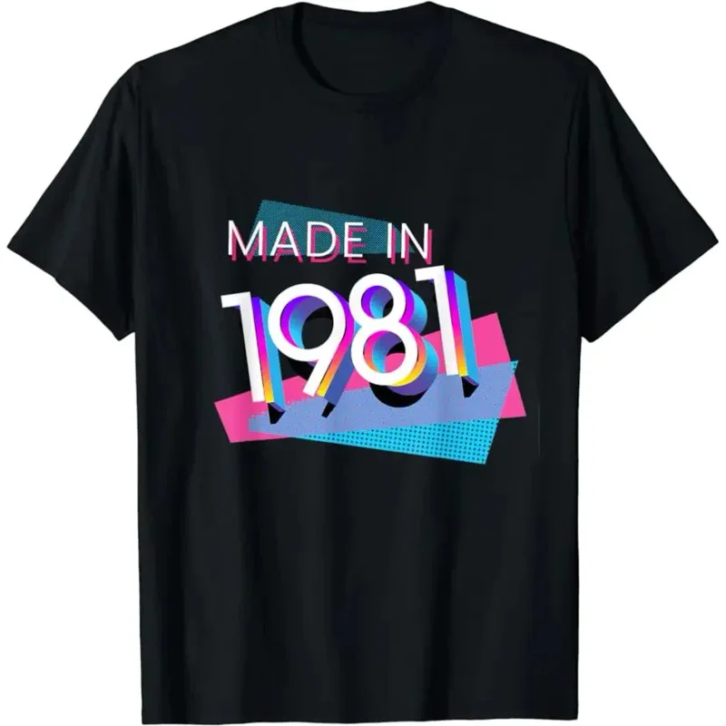

Honor Vintage Chic Custom Printed T-Shirt Men Clothing Summer Special 1981 42-Year Classic Men's T-Shirt Best Birthday Gift To